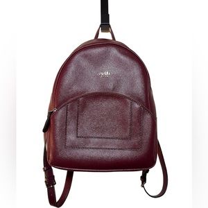 Guess red wine/burgundy faux leather mini backpack